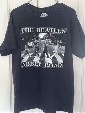 The Beatles Black & White Abbey Road Graphic Tee